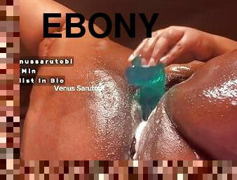 Yummy Gushy Ebony BBW Squirting Cumming Twice