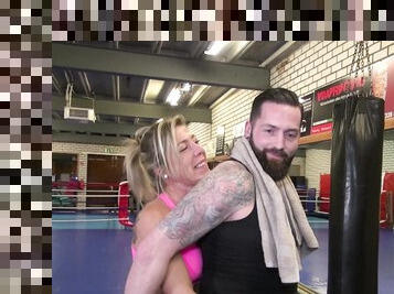 Hardcore fucking in the gym with cock hungry blonde Nikky Clarisse