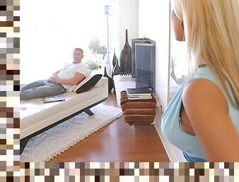 Blonde girlfriend moans while being penetrated - Sarah Vandella