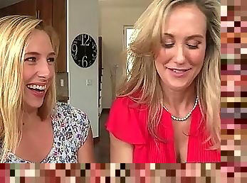 Brandi Love threesome with pretty teen