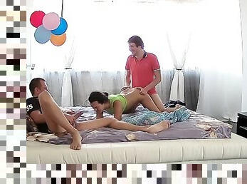 Sharing Wife With Friend Amateur Threesome Action