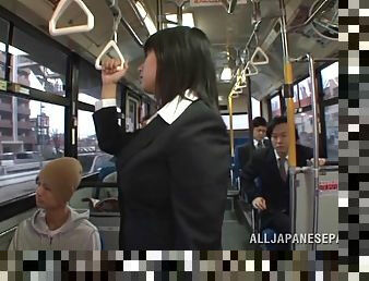 Naughty Japanese Girl Gets Fucked on the Public Bus