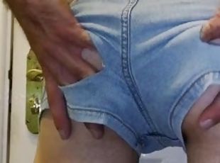 Skinny Ripped Denim Shorts