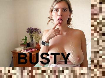 Daddy Fucks His Cute Busty StepDaughter "Don't Tell Your Step Mom" - homemade hardcore with cum on tits