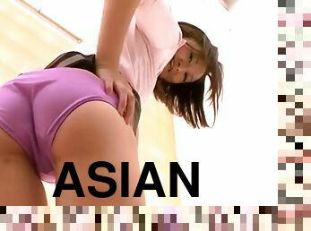 Asian teens in panties fetish video