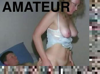 Curly blonde slut fucks and sucks her boyfriend