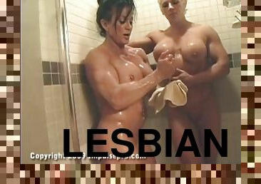 Lynn and Laurie  Lesbian Shower