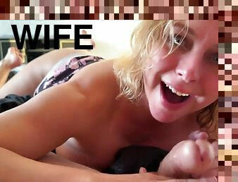 Brianna Beach Hot Wifes Good Morning POV Blowjob - Blonde Brianna beach