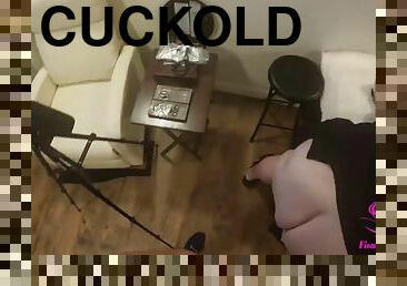Cuckold husband gets hard painful fucking from his wifes bull lover hard humiliation CD Sissy Crossdresser Fiona Fortune