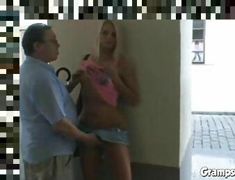 Gramps and public fetish 18yo girl fucks