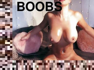 Worship my big tits and ass - Hd porn 1080p solo sybian dildo masturbation