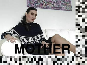Blow Your Stepmothers Strap-on Cock and Rub Your Cock on the Norwegian Sweater Until You Cum Lady Victoria Valente