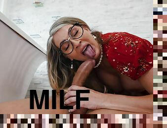 MILFBot 3000: Bathroom reality fuck in nerdy MILF in Glasses with Victor Ray, Gigi Dior, Richard Glaze