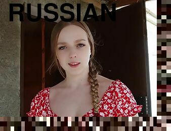 cheap russian whore in ugly dirty village house