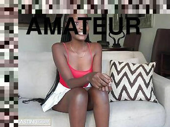 Amateur black model hardcore deepthroat and reverse cowgirl big white cock! - Ebony ass