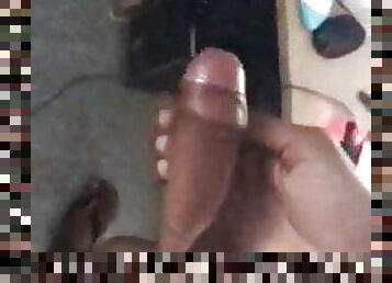 Indian bad boy jerking his big dick