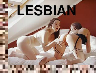 Hayli Sanders And Lea Guerlin - Two Best Girlfriends And Trying On Their New Lingerie And Then Fucking