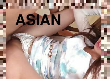 azijski, pušenje, žestoko, japanci, krempita, prstima, napaljeni, akcija
