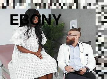 Ebony chick Ana Foxxx opens her legs to be fucked by a white guy