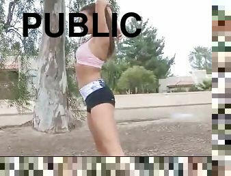 Nude Jogging In Public With The Hot Babe Teal