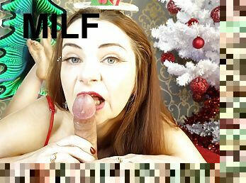 ტრაკი, დიდმკერდიანი, მოყვრული, პირში-აღება, მილფი, ღრმად-ყელში, კრემიანი-ნამცხვარი, პოვ-ი, შობა, ბრუნეტი