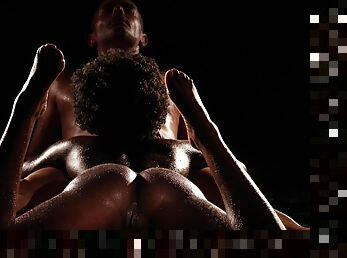 Ebony erotic model Zaawaadi moans while having erotic sex. HD