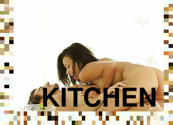 Gentle sex in the kitchen with gorgeous Layla Sin