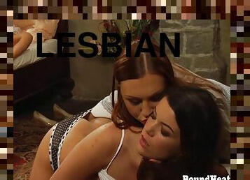 Bent Over Lesbian Slave In Panties Whipped Hard