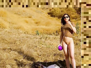 Football, whipping, and hard anal -- an outdoor domination adventure