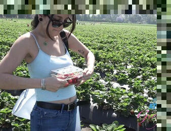 Asian teens strip down to their nylon undies outdoors
