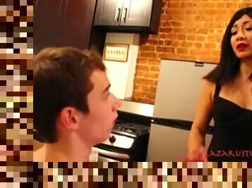 Asian Domination- Mistress Zelda Dominates Teen Makes Him Swallow Piss