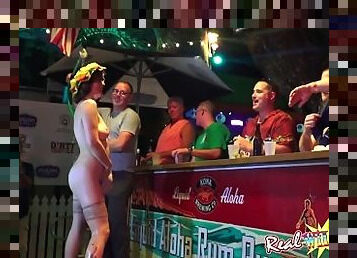 RWG XXX Wet T Contest : Beer Bottle Up The Pussy Fantasy Fest