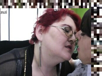Four Old And Young Lesbians Making The Party Go Wet - MatureNL