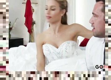 Hot, blonde bride, Nicole Aniston and her step- mom, Julia Ann are having a casual threesome