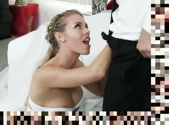 Hot, blonde bride, Nicole Aniston and her step- mom, Julia Ann are having a casual threesome