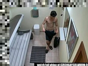 Hidden spy cameras in public solarium