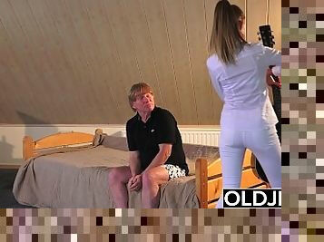 Old and young porn young teen fucked by old man in pussy and sucks cock