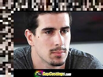 GayCastings Audition gone wrong boy moans as he tries to take...