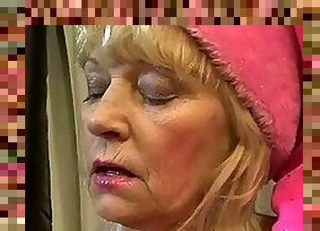 Pretty teen loves drunk granny