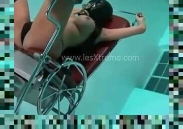 Strong latex lesbian in hard action