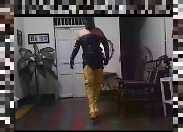 N10...SHENIA IN BOOTS YELLOW AND DRESS BLACK