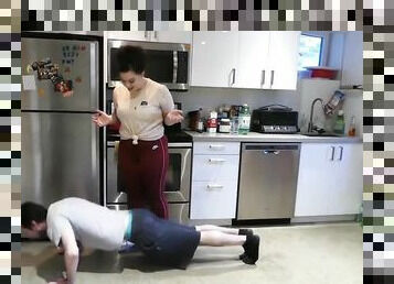 Goddess Allie - Push-up Punishment with Sweaty Ass Sniffing