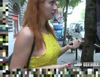 Amazing Eva Berger Strips off her Clothes for Cash