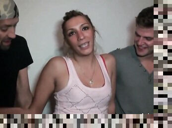 French arab mommy brutal double penetrated and jizzed on tities