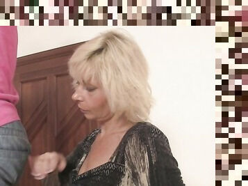 Hot Horny Blonde Mother-in-law Begging For Rough Doggy