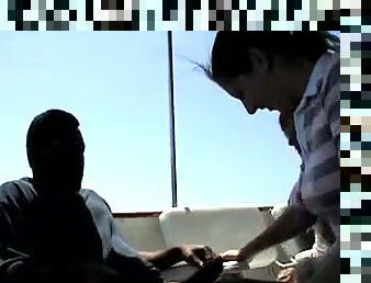 Great interracial on a boat