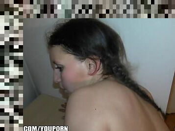 Pretty Czech student is picked up in a coffee shop & paid to fuck