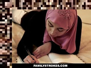 FamilyStrokes - Pakistani Wife Rides Cock In Hijab