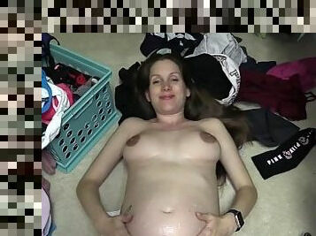 Sex with pregnant woman in closet