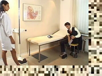 Hot teen doctor fucks the patient